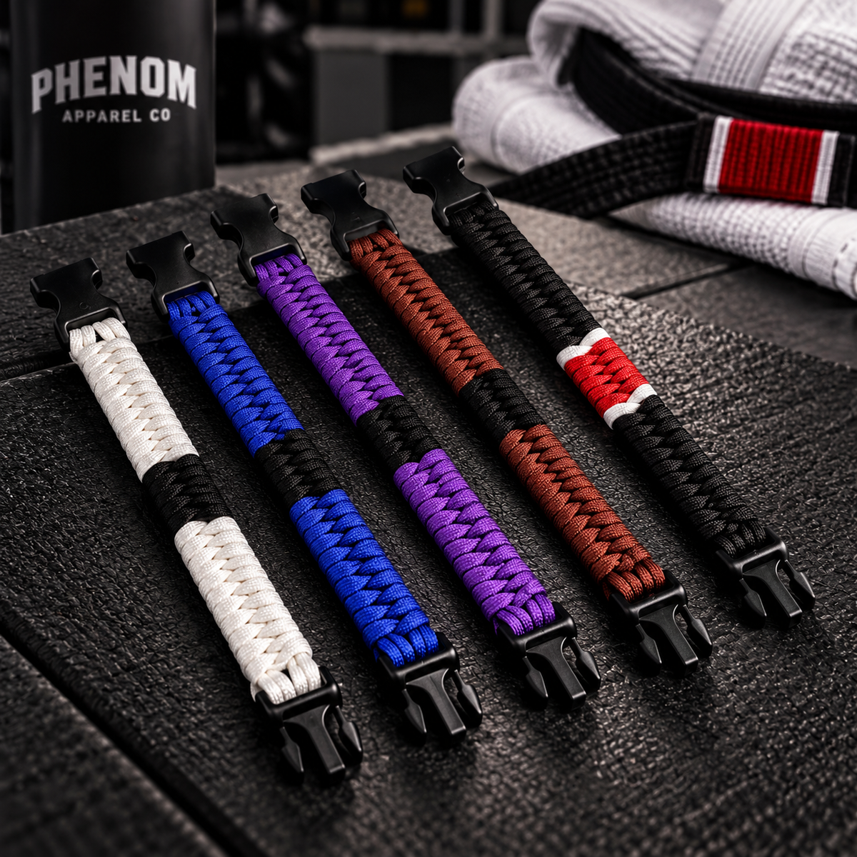 PHENOM - BJJ Ranked Paracord Bracelets