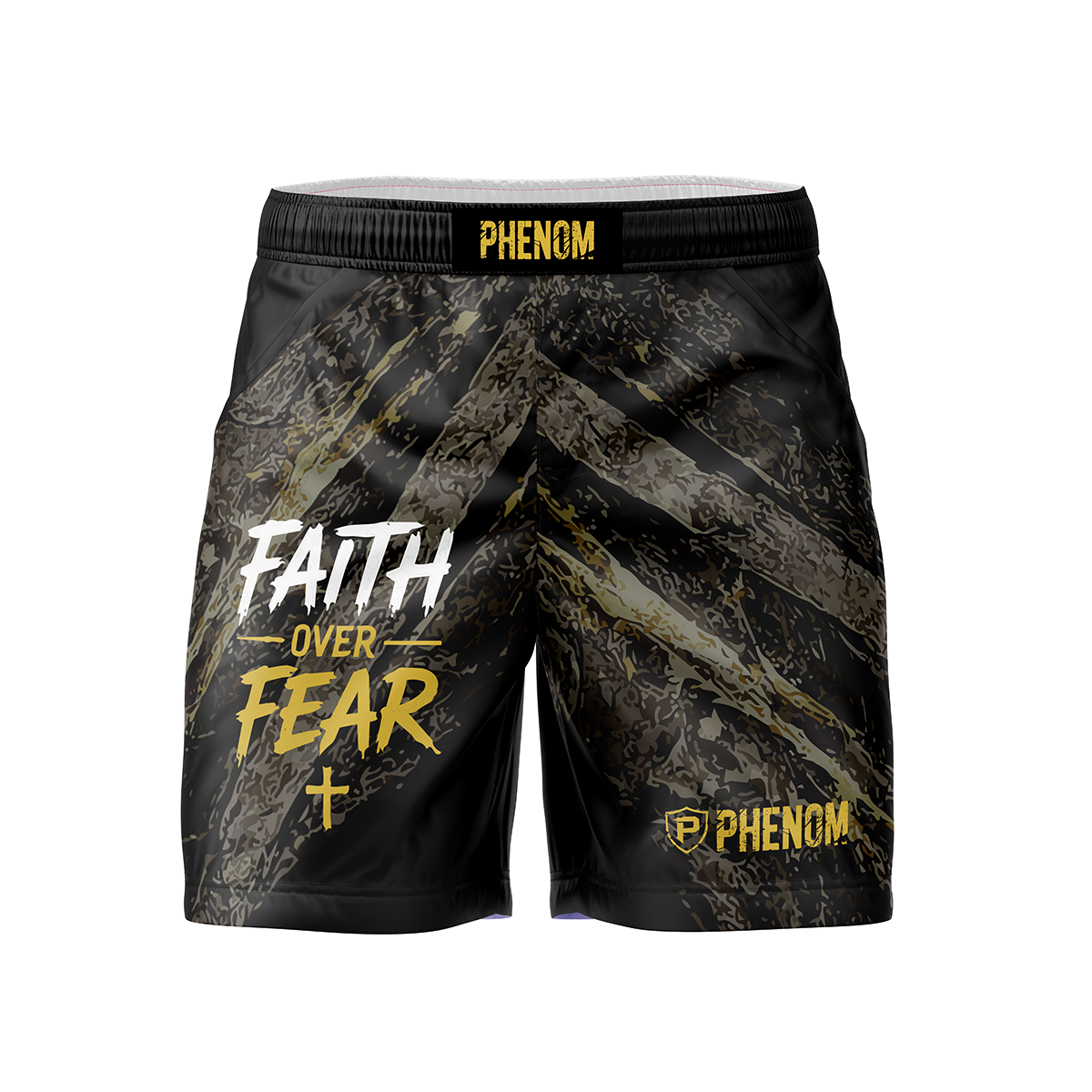 PRE-ORDER**PHENOM FIGHT WEAR – FAITH OVER FEAR - Limited Drop – Grappling Shorts