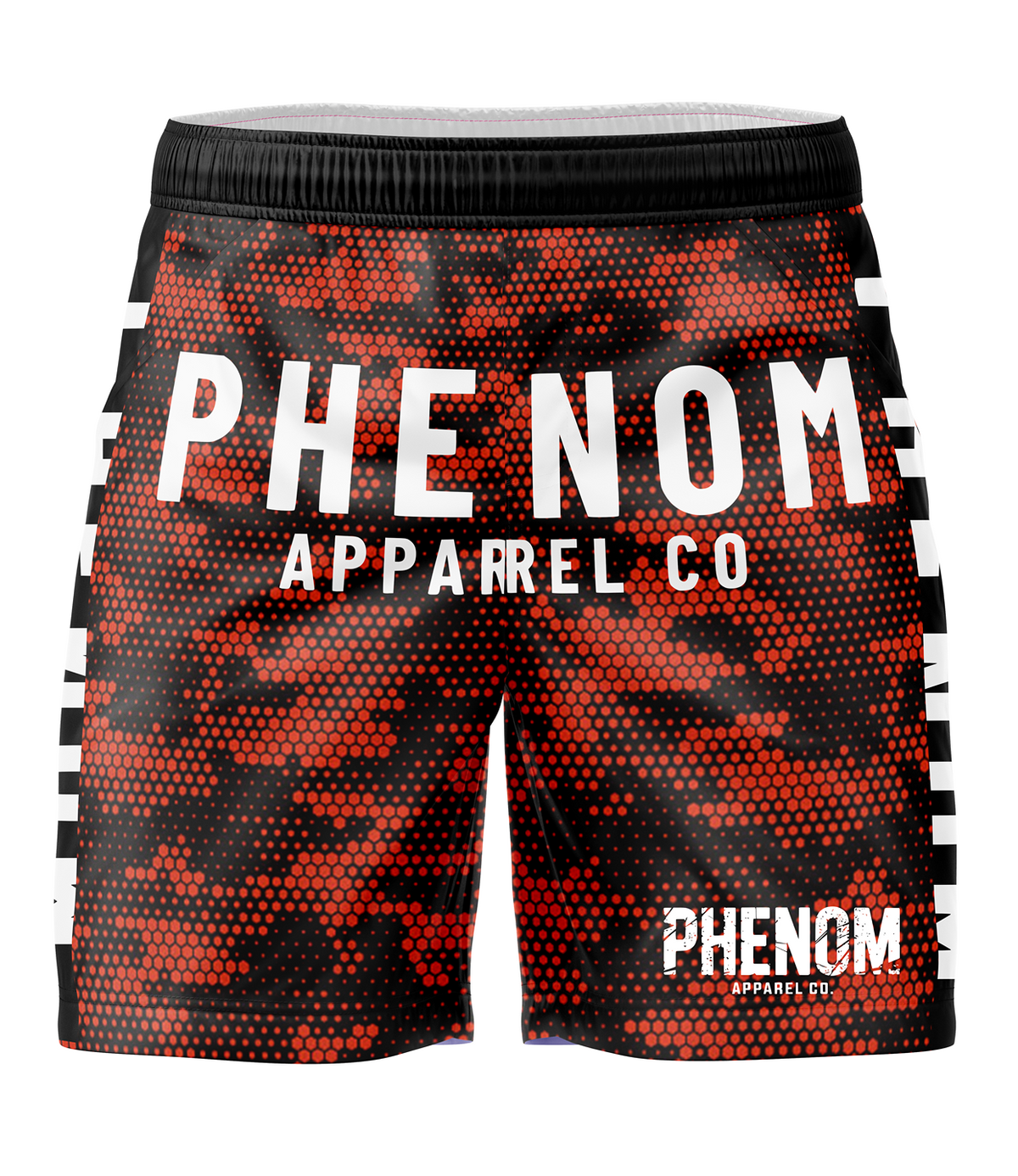 phenom-red-pixel-static-grappling-shorts-back