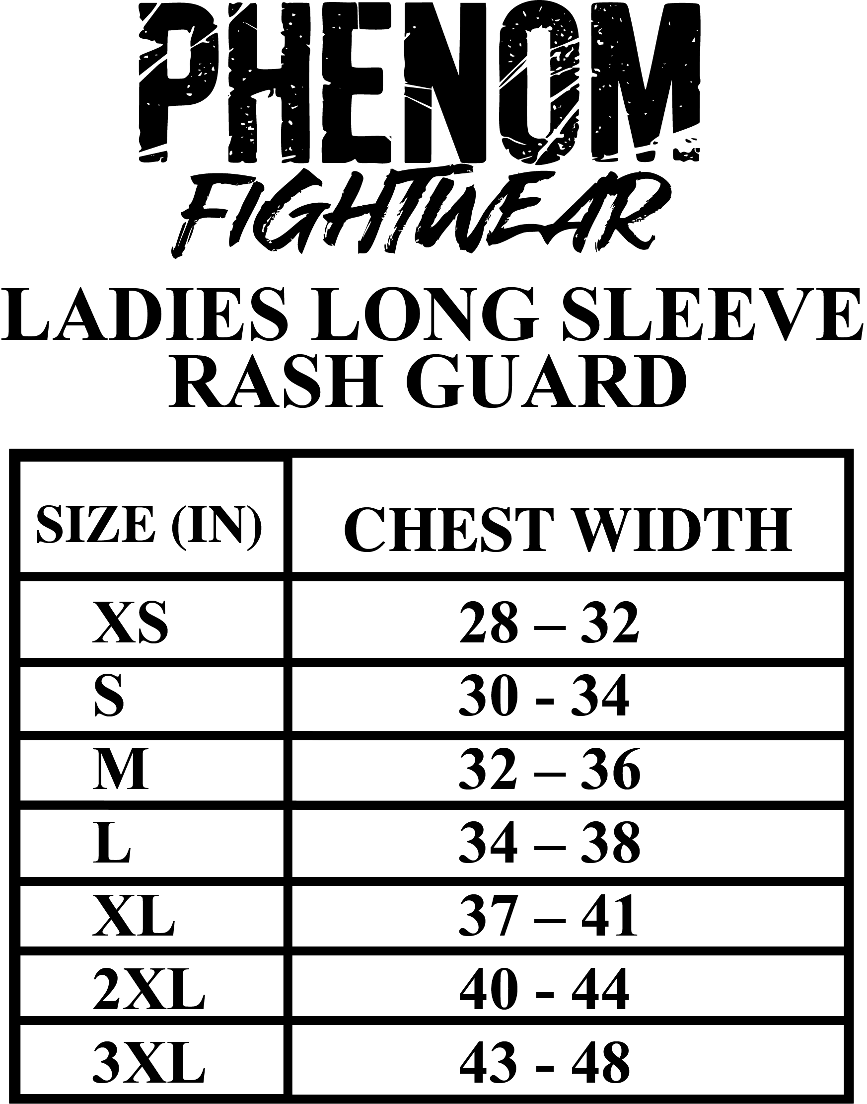 PHENOM FIGHTWEAR - APEX COMPETITOR - Ladies Long Sleeve Rash Guard