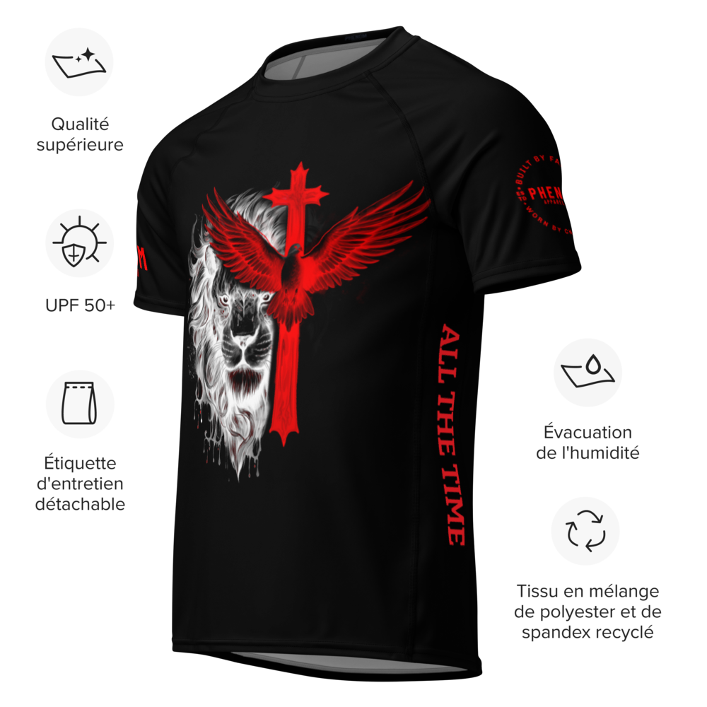 PHENOM - Lion | Cross - Short Sleeve - Rash Guard