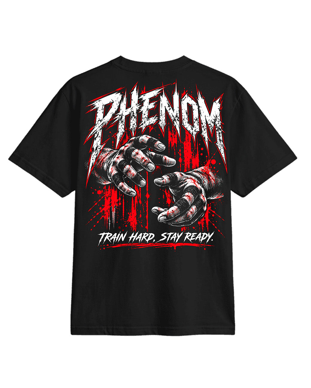 phenom oversized tee back bjj black