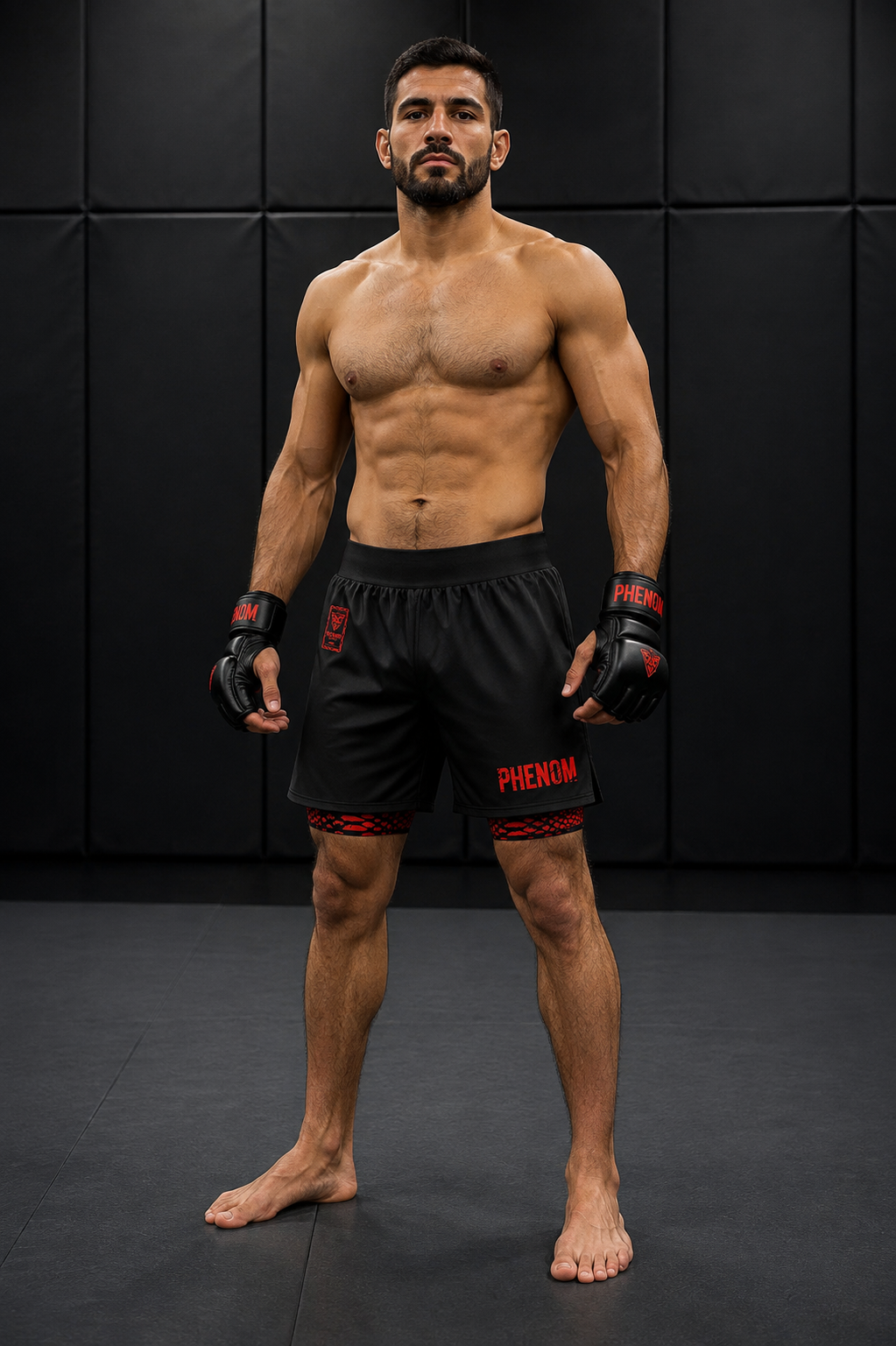 PHENOM FIGHTWEAR – SERPENT SCALES - Grappling Shorts - 2 in 1 Hybrid Shorts
