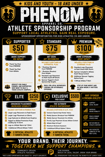 Noah Gonzales - Sponsorship Options