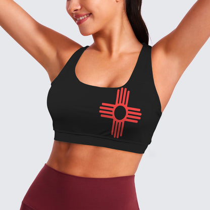 womens-racerback-sports-bra-black-zia-front