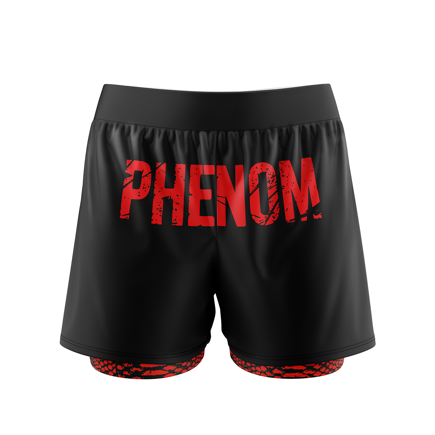 PHENOM FIGHTWEAR – SERPENT SCALES - Grappling Shorts - 2 in 1 Hybrid Shorts