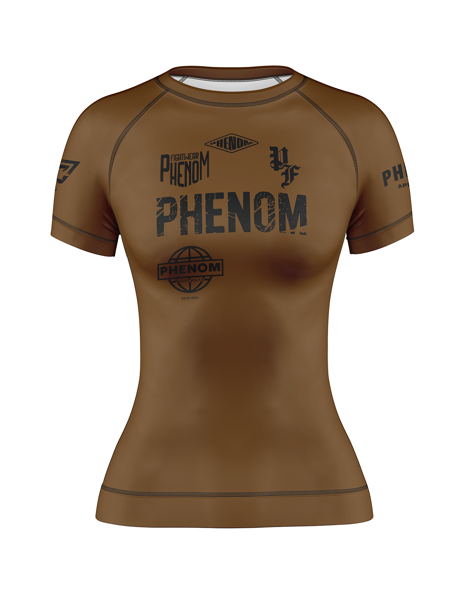 PHENOM FIGHTWEAR - APEX COMPETITOR - Ladies Rash Guard - Short Sleeve - [BWI]