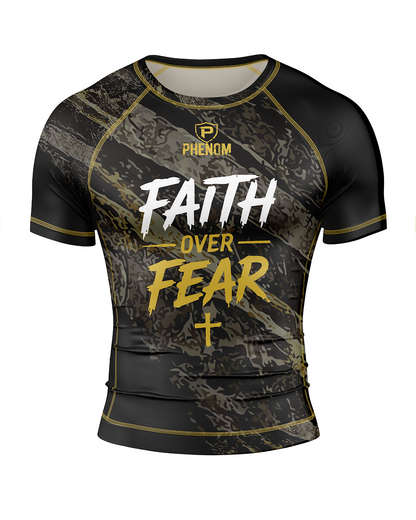 PRE-ORDER** PHENOM FIGHT WEAR – FAITH OVER FEAR – Limited Drop – Rash Guard