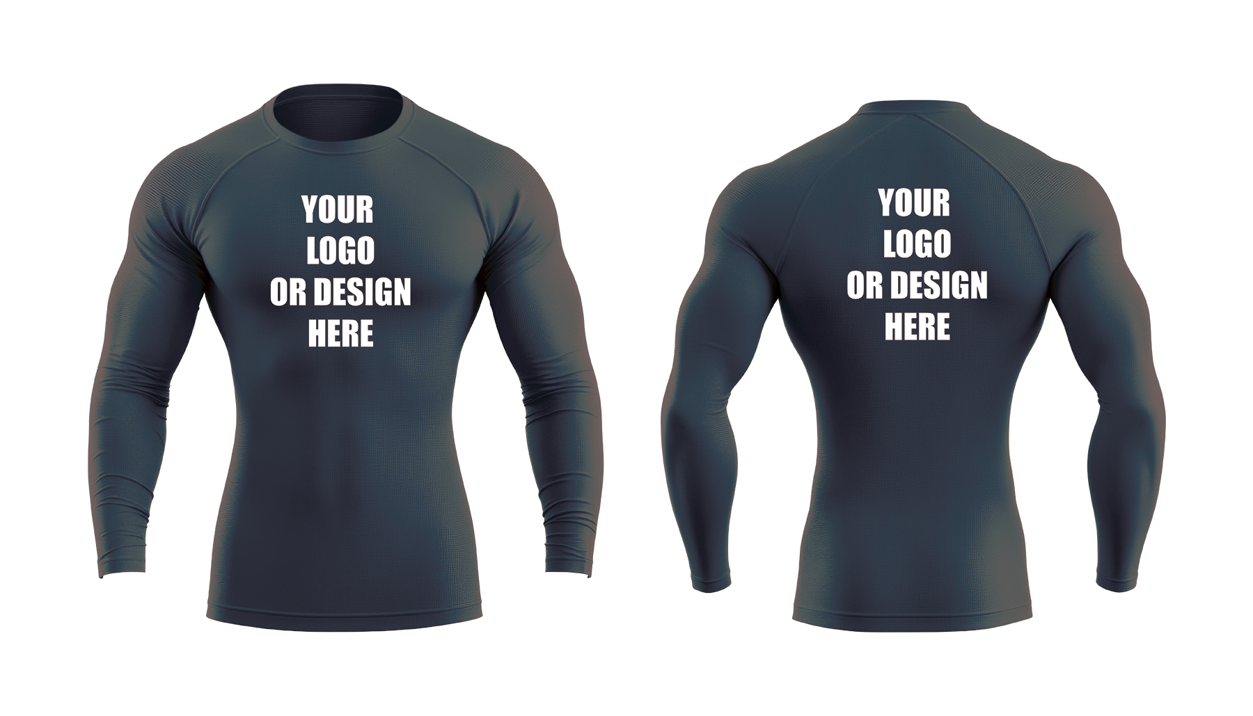 PHENOM - Custom adult long sleeve rash guard - Design your own - Front & Back