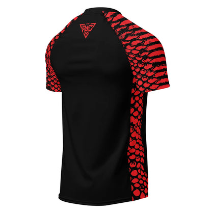 PHENOM Fightwear Serpent Scales rash guard back view