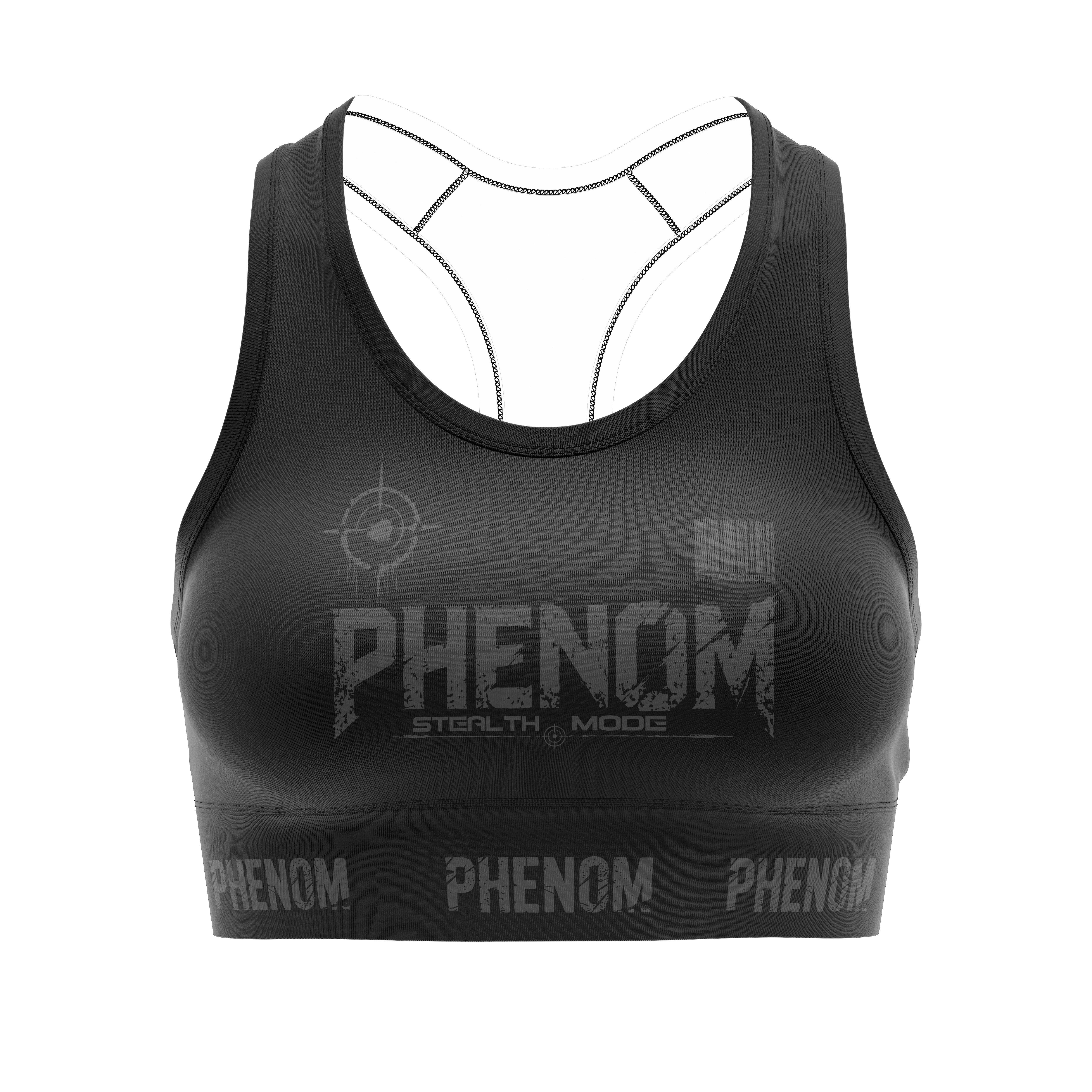 PHENOM FIGHTWEAR – STEALTH MODE Sports Bra
