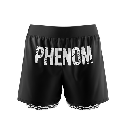 PHENOM FIGHTWEAR – SERPENT SCALES - Grappling Shorts - 2 in 1 Hybrid Shorts