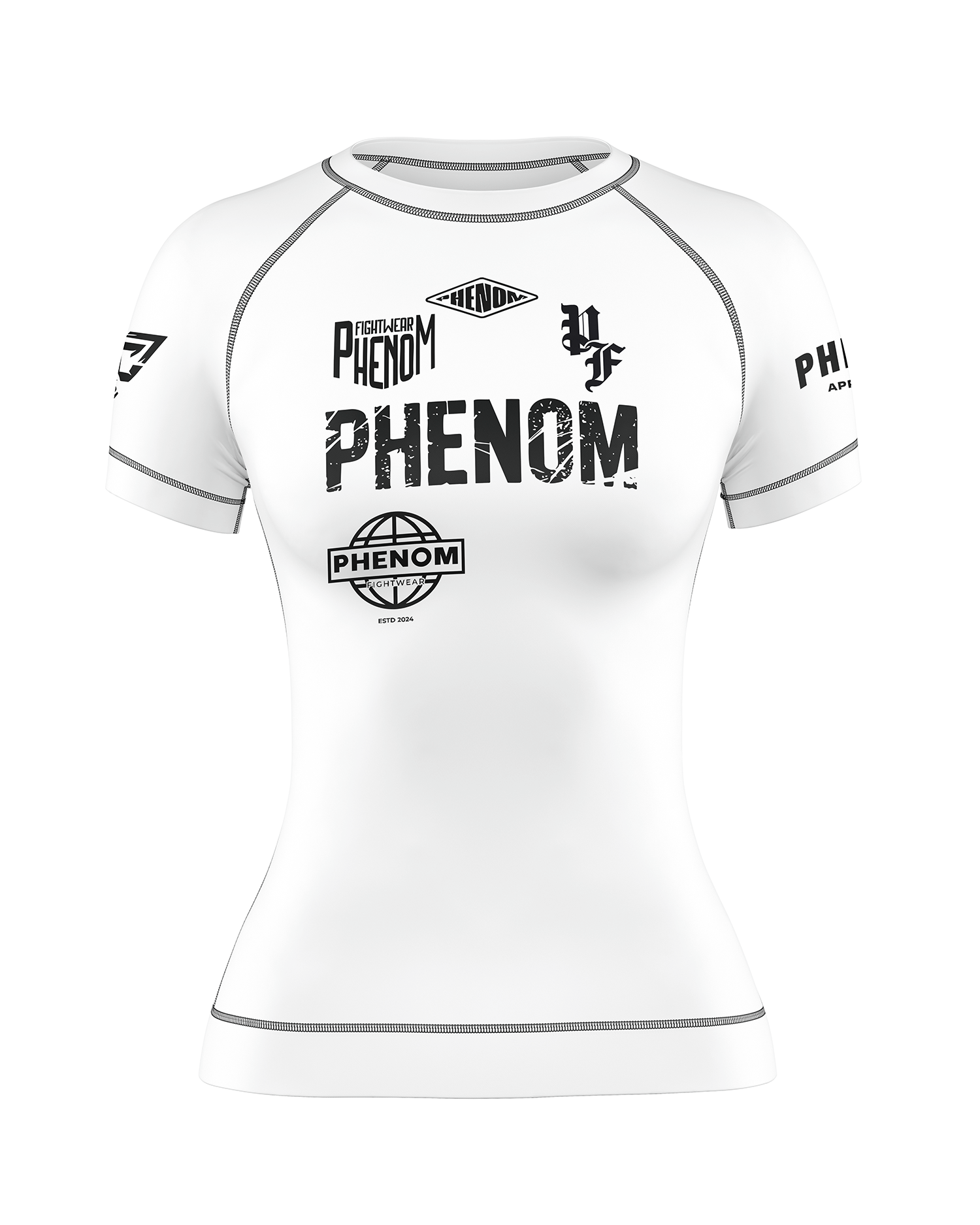 PHENOM FIGHTWEAR - APEX COMPETITOR - Ladies Rash Guard - Short Sleeve - [BWI]