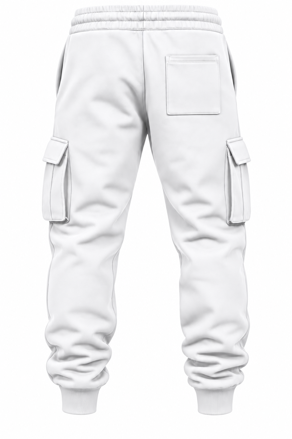 White_Cargo_Jogger_Back_View