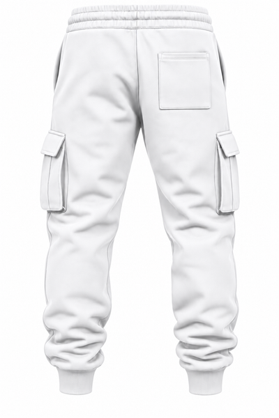 White_Cargo_Jogger_Back_View