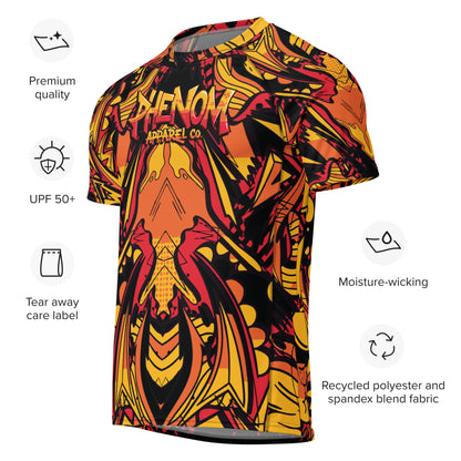 PHENOM - Graffiti Theme - Men's - Short Sleeve - Rash Guard