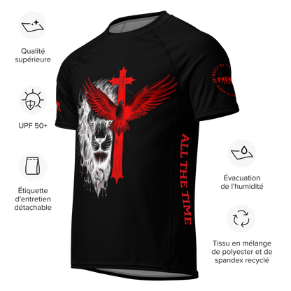PHENOM - Lion | Cross - Short Sleeve - Rash Guard