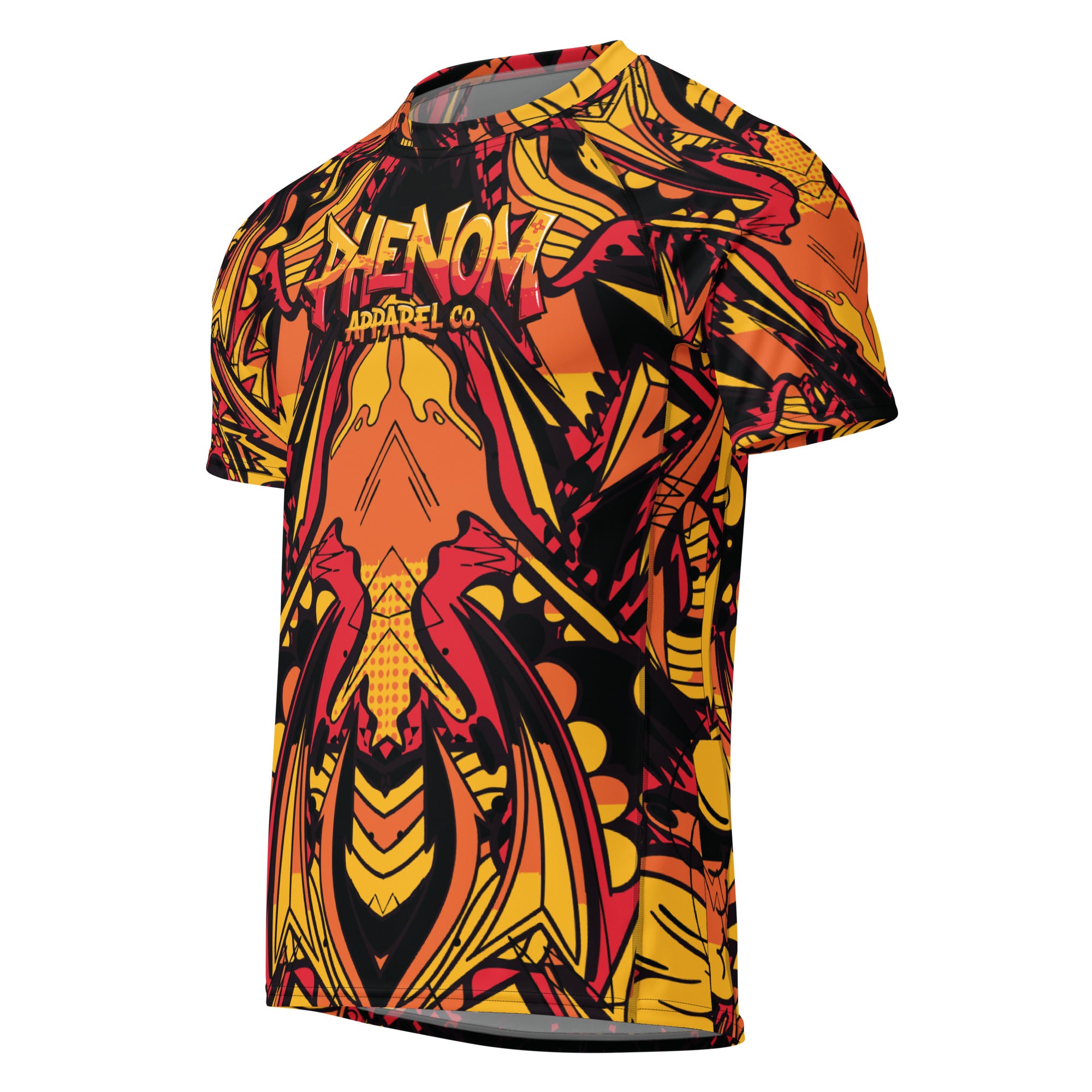 PHENOM - Graffiti Theme - Men's - Short Sleeve - Rash Guard