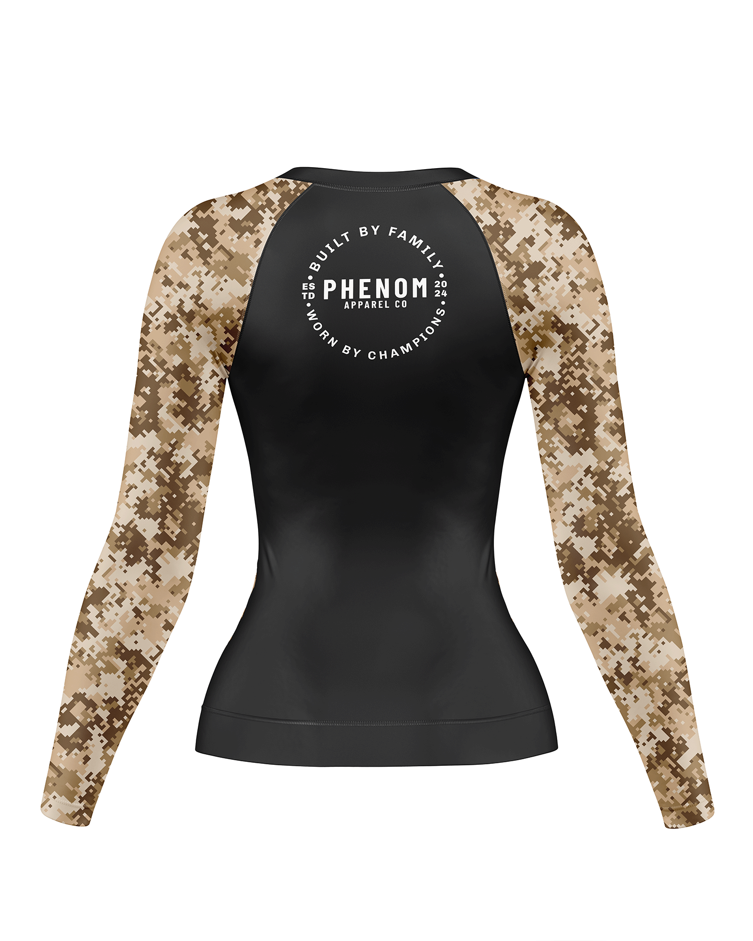 PHENOM FIGHTWEAR - PIXEL STATIC - Ladies Long Sleeve Rash Guard