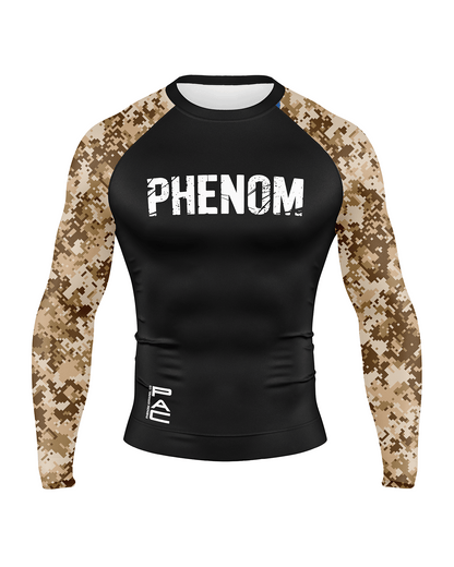 PHENOM FIGHTWEAR - PIXEL STATIC - Long Sleeve Rash Guard