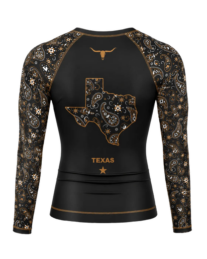 mens long sleeve rash guard texas collection back