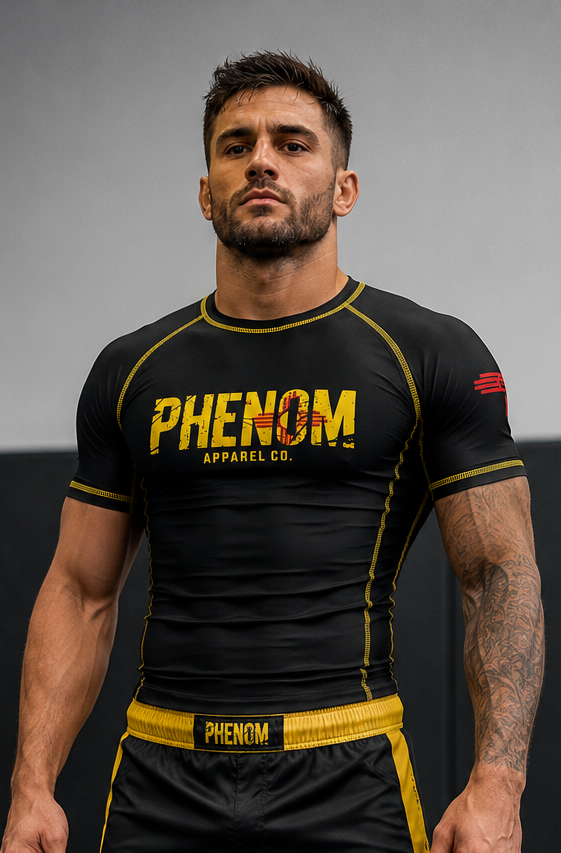 PHENOM New Mexico Pride Drop BJJ Rash Guard, front product view
