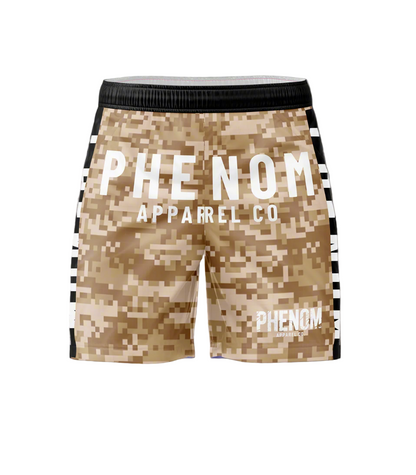 phenom-camo-brown-grappling-shorts-back