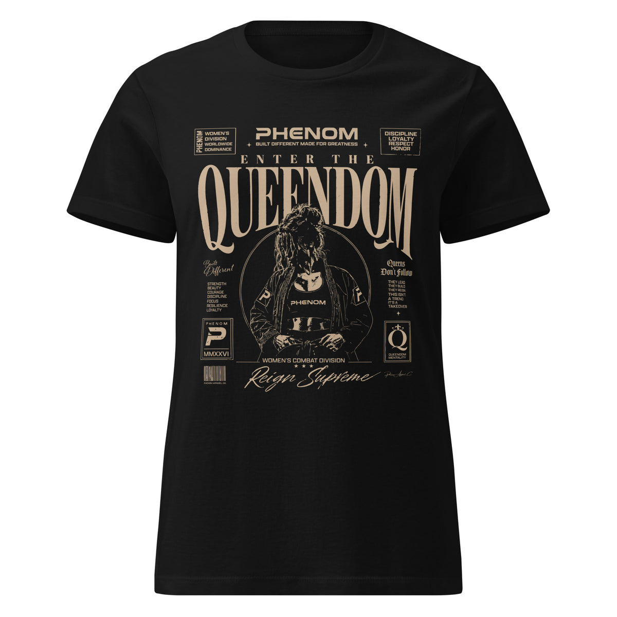 phenom-queendom-bjj-womens-fit-softstyle-tee-front
