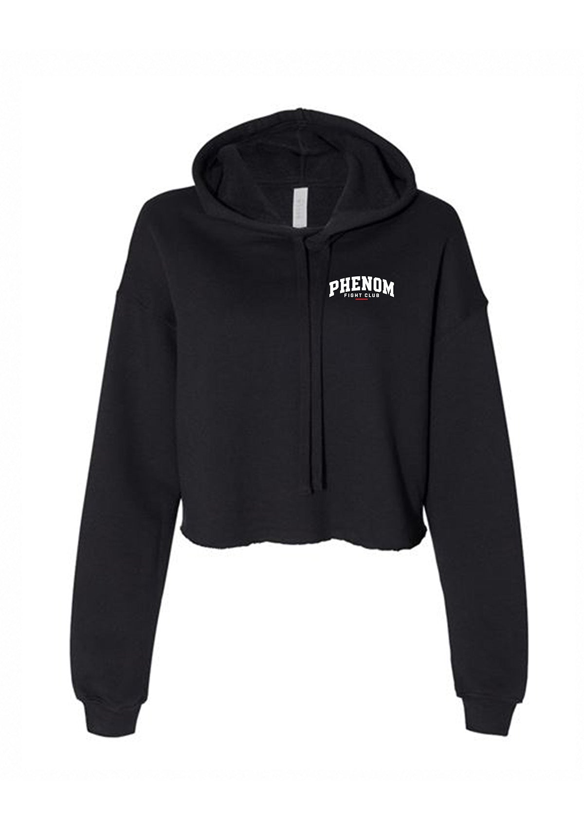 phenom_womens_crop_hoodie_front_black_fight_club