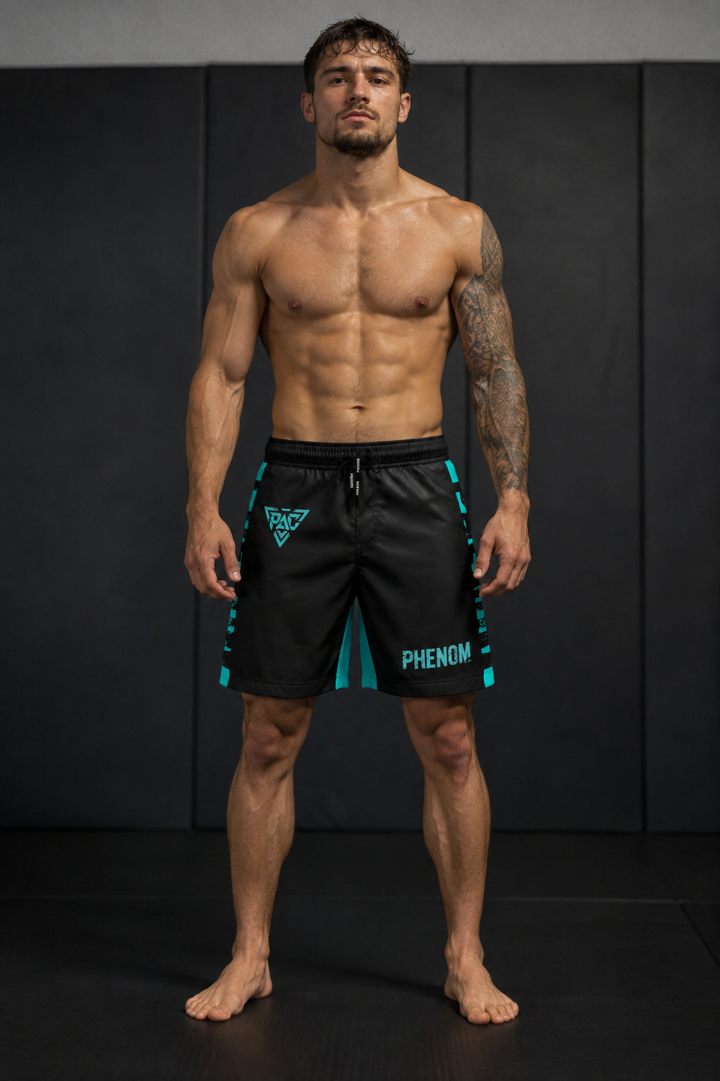 PHENOM FIGHTWEAR – Turquoise - Grappling Shorts