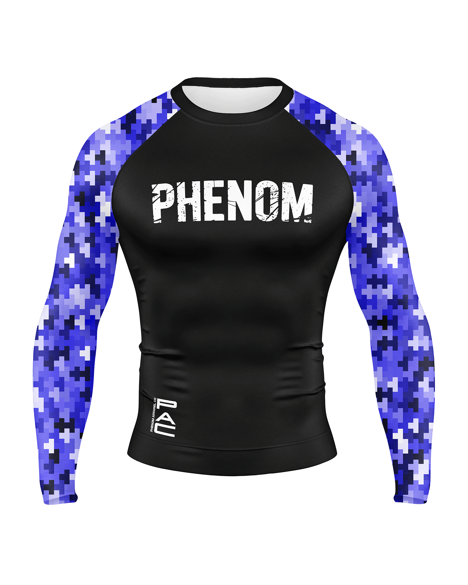 PHENOM FIGHTWEAR - PIXEL STATIC - Long Sleeve Rash Guard