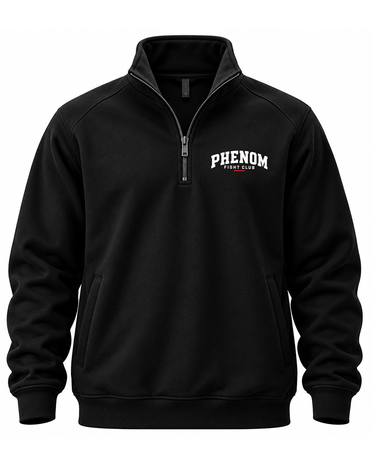 phenom-quarter-zip-fleece-black-fight-club-front