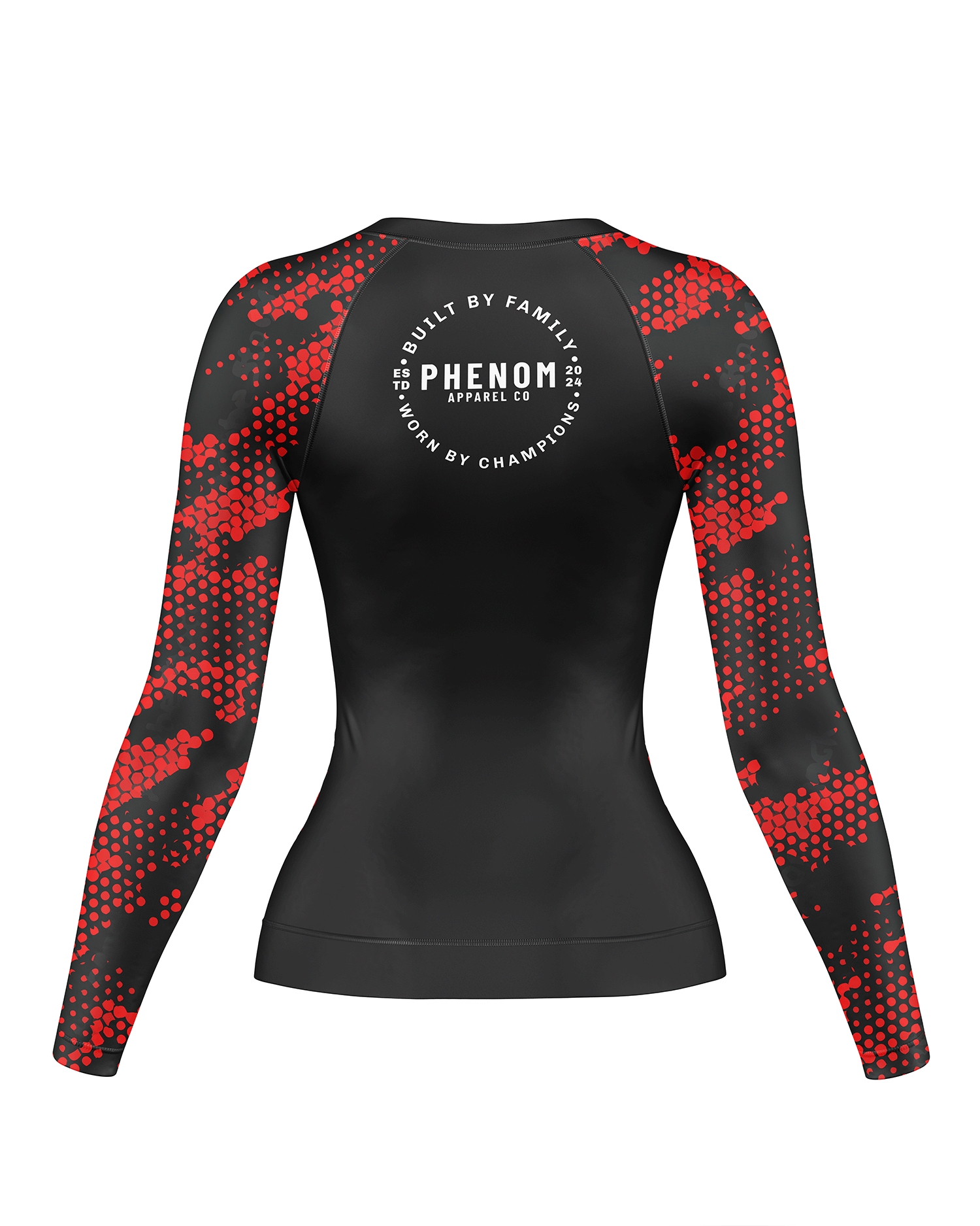 PHENOM FIGHTWEAR - PIXEL STATIC - Ladies Long Sleeve Rash Guard