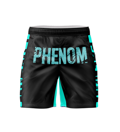 PHENOM Turquoise Grappling Shorts, alternate view 3